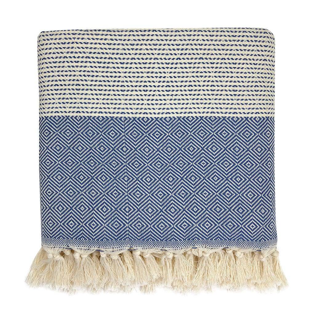 Diamond Stripe Turkish Throw by SLATE + SALT - Sumiye Co