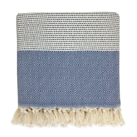 Diamond Stripe Turkish Throw by SLATE + SALT - Sumiye Co