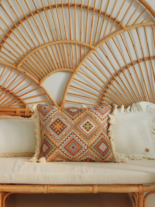 "Boho Tribe" Pillow with Fringe by Moi Mili