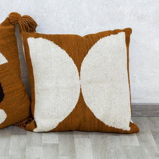 Bold & Soft Geometric Wool Decorative Throw Pillows by Wool+Clay