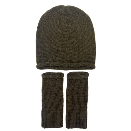 Army Green Essential Knit Alpaca Beanie-2