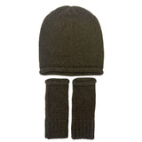 Army Green Essential Knit Alpaca Gloves-1