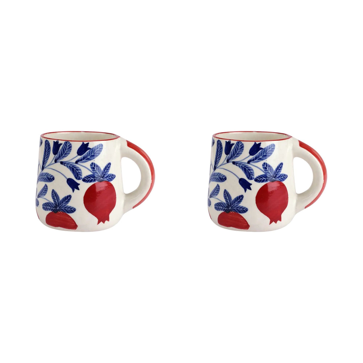Anaar Coffee Mug- Red ,  3.5 X 3 Inches ( Set of 2 )