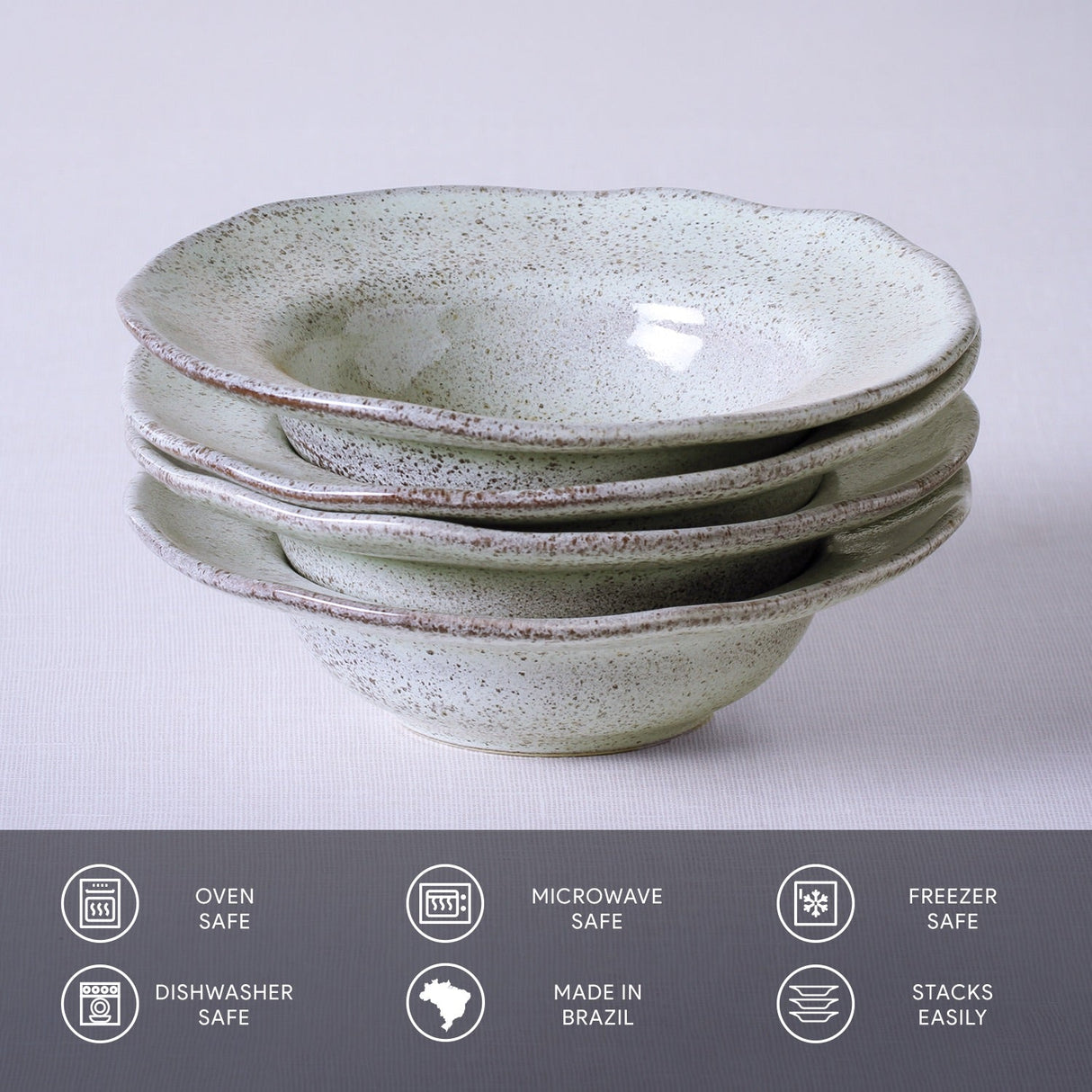Dessert/Deep Rim Plate Set of 4