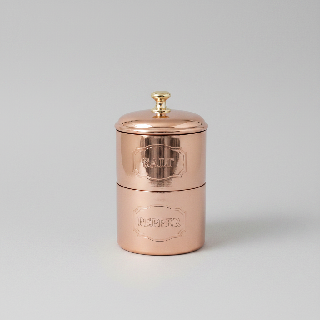 Copper Salt & Pepper Cellar | Vintage French Inspired - Sumiye Co
