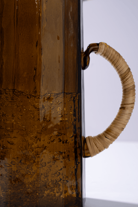 Hammered water pitcher, Brown- 6.25 x 9.5 Inches ( Set of 2 ) - Sumiye Co