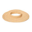 Beige straw hat on a white background