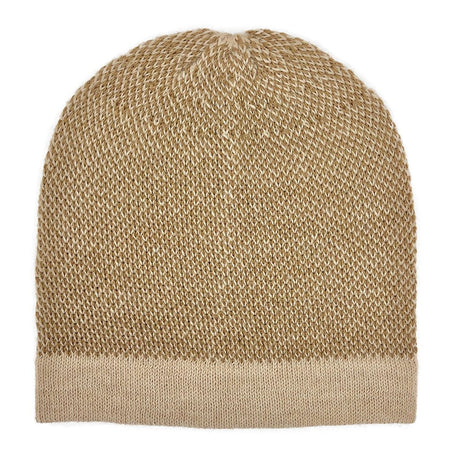 Camel Interwoven Alpaca Beanie by SLATE + SALT - Sumiye Co