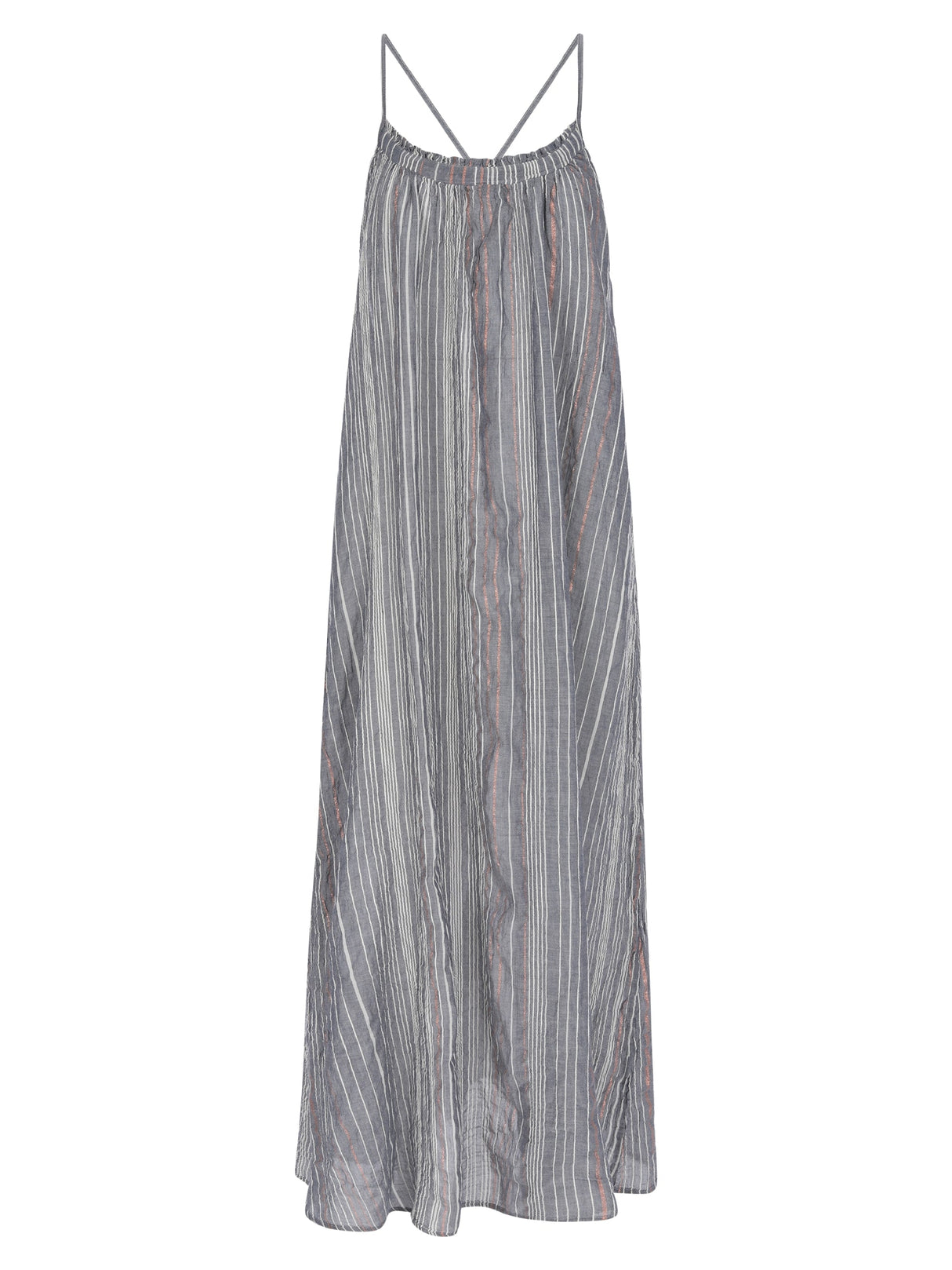Canggu Maxi Dress - Navy With Stripes - Sumiye Co