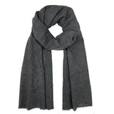 Charcoal Handloom  Cashmere Scarf by SLATE + SALT - Sumiye Co