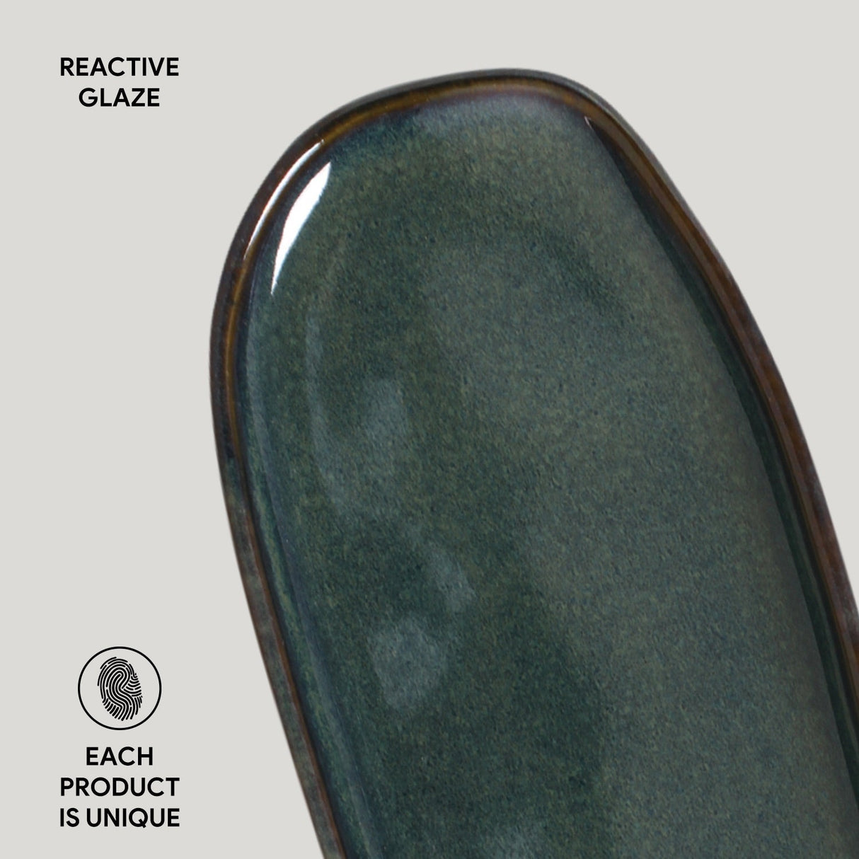 Shallow Organic Oval Platter Small Set of 4
