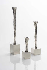 Nest Candle Holder Nickel Silver