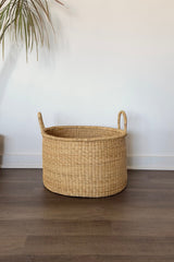 Handwoven Short Hamper - Natural - Sumiye Co