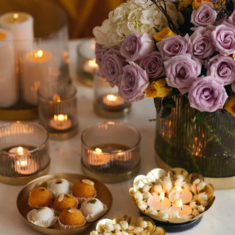 Fluted Glass Votive Set - Sumiye Co