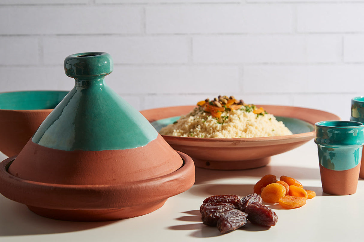 Moroccan Cooking Tagine for Two 9"H x 11"D (4 Colors) - Sumiye Co