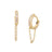 10mm Diamond & 14k Gold Huggies + Chain - Sumiye Co