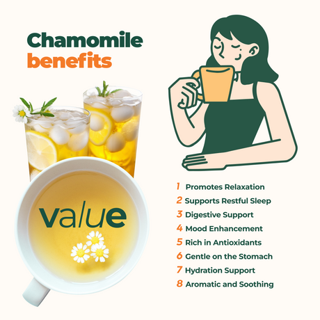 100% Pure Chamomile Herbal Tea, 60 bags - Sumiye Co