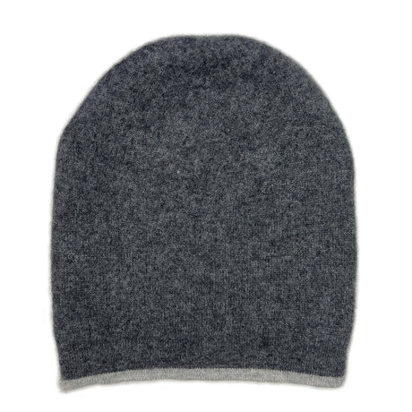 Charcoal + Ash Reversible Cashmere Beanie-3