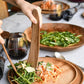 Chechen Wood Design Salad Server Spoons - Rosa Morada Wood | Mexico