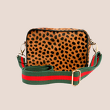 Cheetah Print Leather Camera Bag  | Ethically Sourced Hides - Sumiye Co