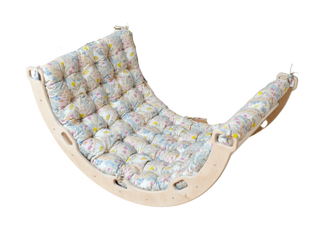 Large Montessori Climbing Arch/Rocker with Pillow Set-14