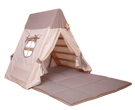 Children's play tent with a cushioned floor on a white background