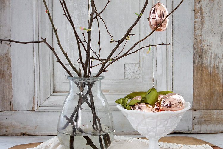 Copper Handmade Egg Ornaments Set/4 | Vintage Inspired - Sumiye Co