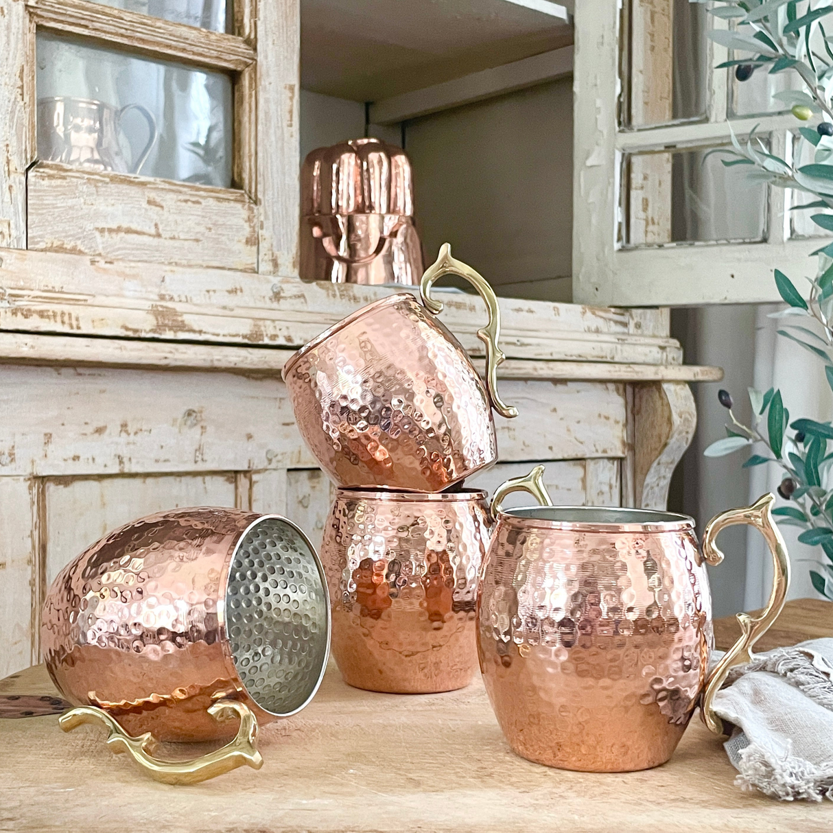 Copper Moscow Mule Mugs (Set of 4)  | Vintage French Inspired - Sumiye Co