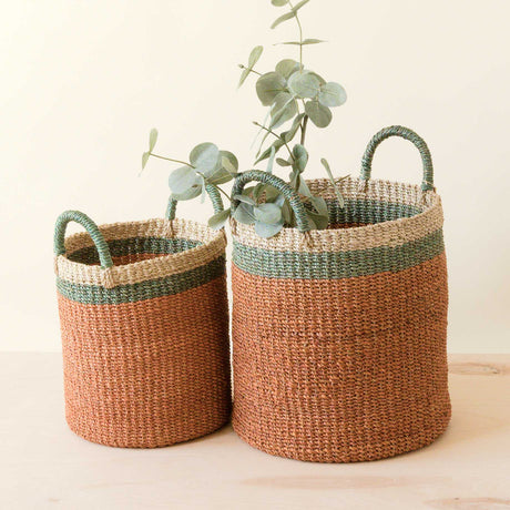 - Coral Baskets with Handle, set of 2 - Woven Baskets | LIKHA - LIKHÂ