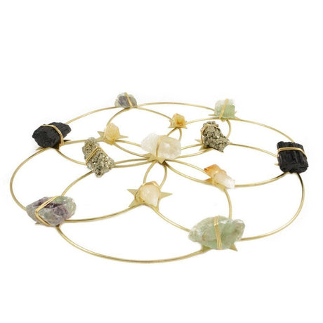 Crystal Grid - Healing Crystal Wall Decor - Flower Of Life - Large - Sumiye Co