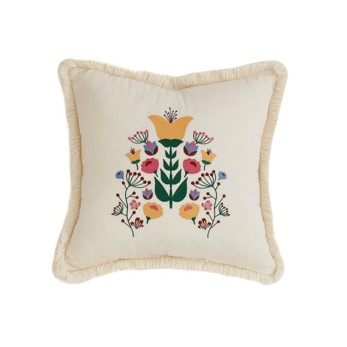 “Folk” Pillow with Embroidery by Moi Mili