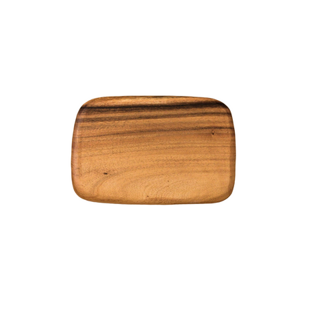 Wooden cutting board on a white background
