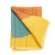 Cirq Sun Yellow Green Circle Pattern Hand Embroidered  Linen Silk Handloom Scarf - Sumiye Co