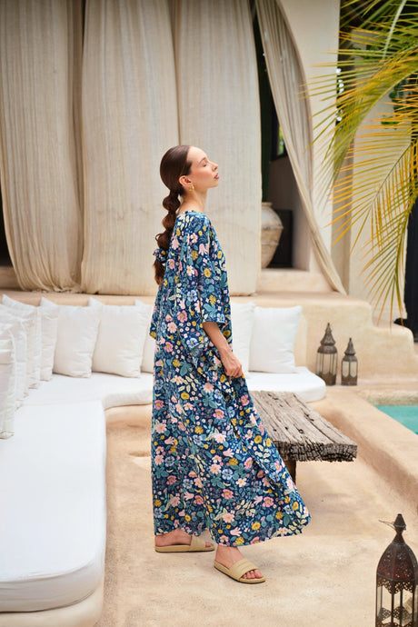 Oaklynn Kaftan Dress in Botanical - Sumiye Co