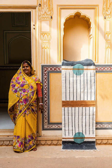 Midnight Moon Rug | Artisanal Decor - Sumiye Co