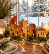 Modern Wood Christmas Village