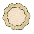 Decorative placemat with a textured design on a white background