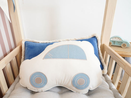 Car Pillow "Jeans" | Kids Room & Nursery Decor