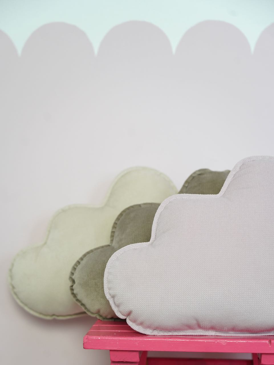 Cloud Pillow Velvet "Dark beige" | Kids Room & Nursery Decor