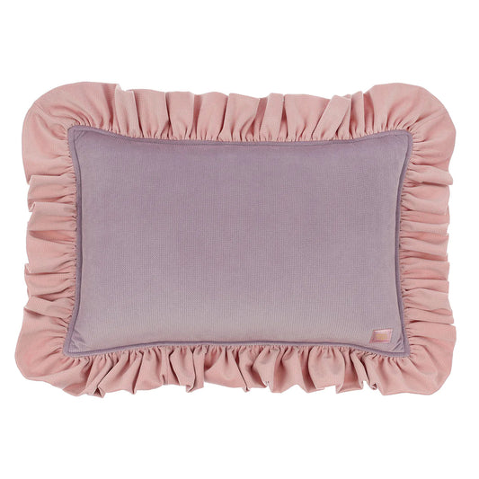 Pillow with Frill "Violet lemonade" Soft Velvet | Kids Room & Nursery Decor