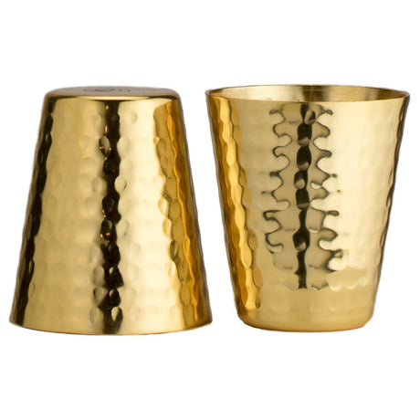 S/2 Hammered Copper Shot Glasses w/ 24K Gold-Plate - Sumiye Co