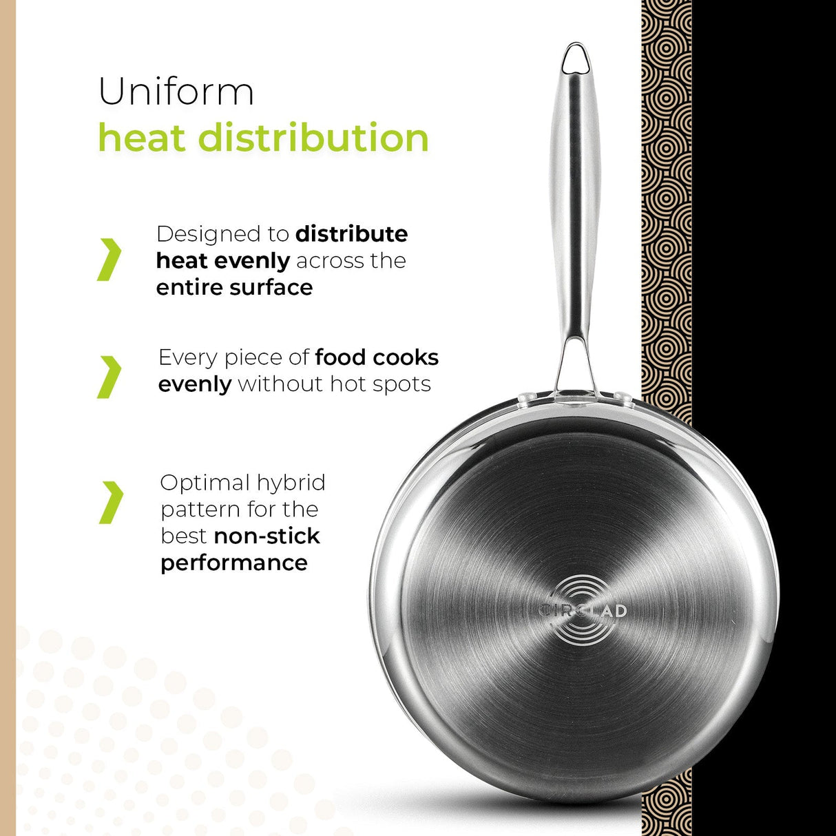BE | LIVING CIRCLAD Series Sauté Pan with Lid 3 qt / 8.5"/ 24 cm