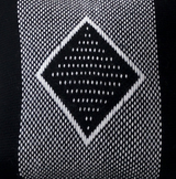 Diamante Square Textile Small Pillow in Black