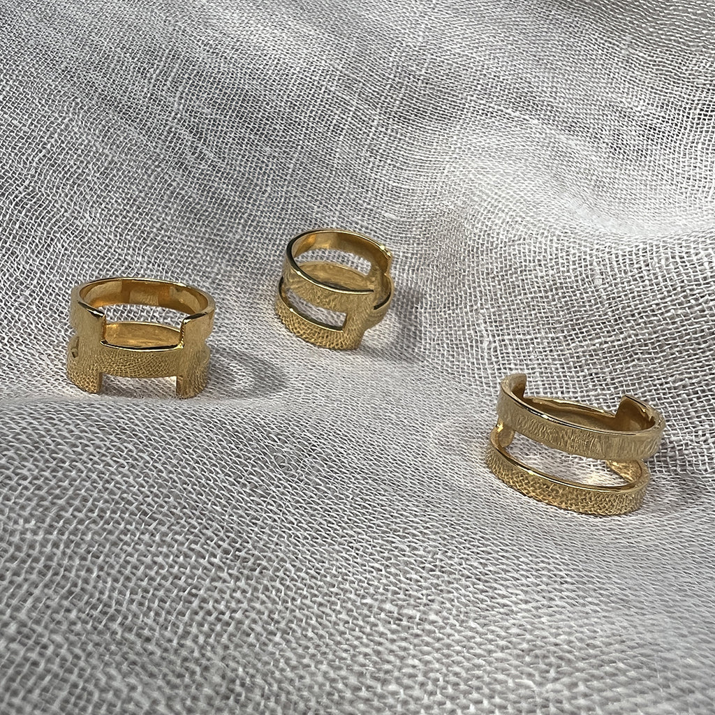 Geo Stripe Bombshell Ring by SLATE + SALT - Sumiye Co