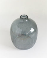 Hebron Hammered Glass Vase - Blue Grey - Sumiye Co
