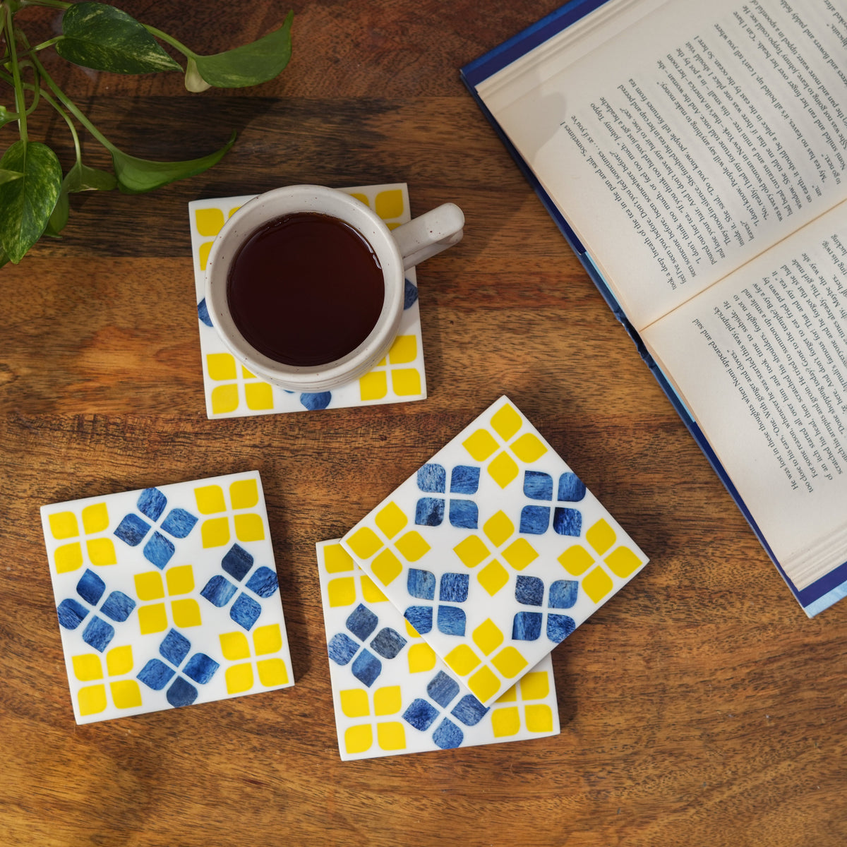 Marigold Mosaic Inlay Coasters