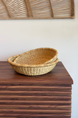 Handwoven Large Large Tray Basket - Natural
