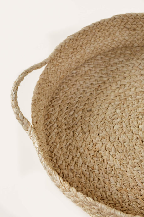 Braided Raffia Tray - Sumiye Co