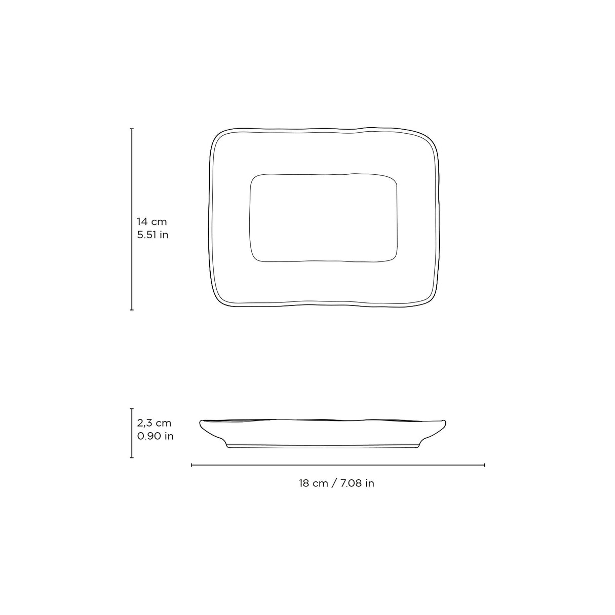 Rectangular Platter Juta Set of 4