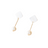 Pair of pearl earrings on a white background